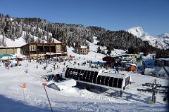 04A Sunshine Ski Village At Top Of Gondola With Angel Chairlift And Mount Bourgeau.jpg
